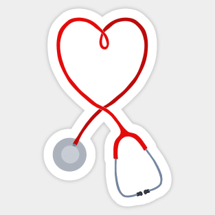 Love stethoscope Sticker